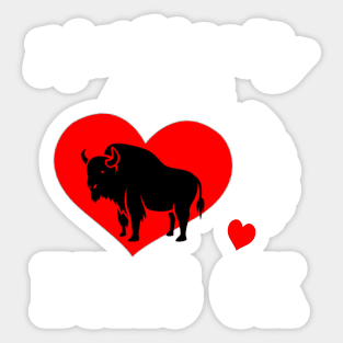 I just really like bison bulls ok Sticker